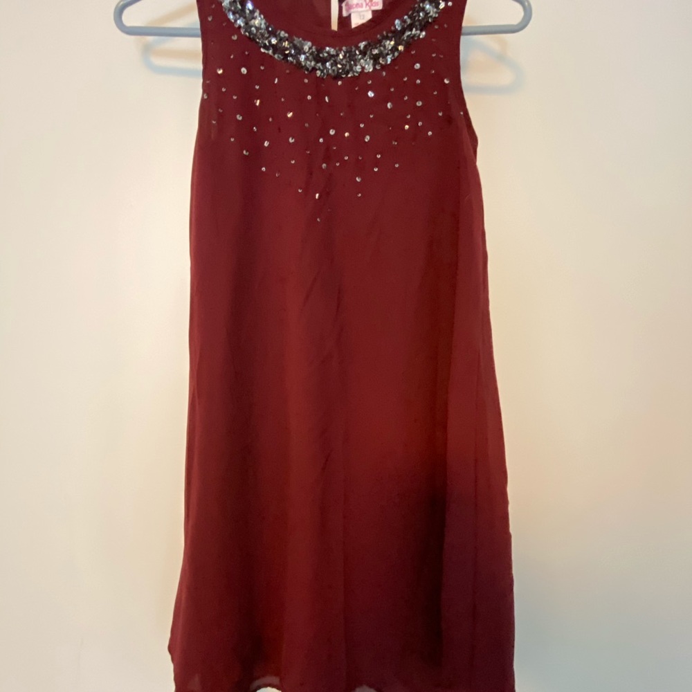 Maroon sequin dress